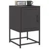 Image de vidaXL Tables de chevet 2 pcs noir 36x39x60,5 cm acier