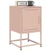 Image de vidaXL Tables de chevet 2 pcs rose 36x39x60,5 cm acier