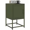 Image de vidaXL Tables de chevet 2 pcs vert olive 36x39x60,5 cm acier