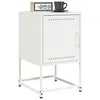 Image de vidaXL Tables de chevet 2 pcs blanc 36x39x60,5 cm acier