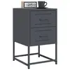 Image de vidaXL Tables de chevet 2 pcs anthracite 36x39x60,5 cm acier