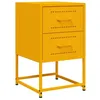 Image de vidaXL Table de chevet jaune moutarde 36x39x60,5 cm acier