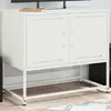 Image de vidaXL Meuble TV blanc 68,5x39x60,5 cm acier