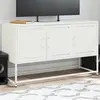 Image de vidaXL Meuble TV blanc 100,5x39x60,5 cm acier