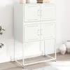 Image de vidaXL Buffet blanc 68,5x38,5x107 cm acier