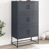 Image de vidaXL Buffet anthracite 68,5x38,5x123,5 cm acier