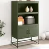 Image de vidaXL Meuble TV anthracite 100,5x39x60,5 cm acier