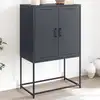 Image de vidaXL Meuble TV noir 68x39x60,5 cm acier
