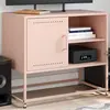 Image de vidaXL Meuble TV rose 68x39x60,5 cm acier