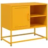 Image de vidaXL Meuble TV jaune moutarde 68x39x60,5 cm acier