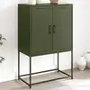 Image de vidaXL Meuble TV vert olive 68x39x60,5 cm acier