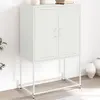 Image de vidaXL Meuble TV blanc 68x39x60,5 cm acier