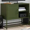 Image de vidaXL Meuble TV jaune moutarde 100,5x39x60,5 cm acier