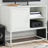 Image de vidaXL Meuble TV vert olive 100,5x39x60,5 cm acier