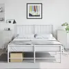 Image de vidaXL Tables de chevet 2 pcs blanc 36x39x78 cm acier