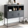 Image de vidaXL Buffet anthracite 100,5x39x107 cm acier