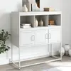 Image de vidaXL Buffet blanc 100,5x39x107 cm acier