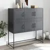Image de vidaXL Buffet anthracite 100,5x39x107 cm acier