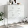 Image de vidaXL Buffet blanc 100,5x39x107 cm acier