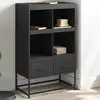 Image de vidaXL Buffet haut noir 68x39x111,5 cm acier