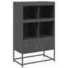 Image de vidaXL Buffet haut anthracite 68x39x111,5 cm acier
