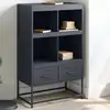 Image de vidaXL Buffet haut anthracite 68x39x111,5 cm acier