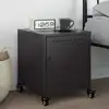 Image de vidaXL Table de chevet noir 36x39x43,5 cm acier