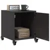 Image de vidaXL Tables de chevet 2 pcs noir 36x39x43,5 cm acier