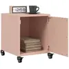 Image de vidaXL Tables de chevet 2 pcs rose 36x39x43,5 cm acier