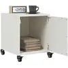 Image de vidaXL Tables de chevet 2 pcs blanc 36x39x43,5 cm acier