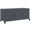 Image de vidaXL Meuble TV anthracite 100,5x39x43,5 cm acier