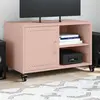 Image de vidaXL Meuble TV rose 68x39x43,5 cm acier