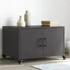 Image de vidaXL Table basse noir 68x50x43,5 cm acier