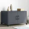 Image de vidaXL Table basse anthracite 68x50x43,5 cm acier