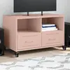 Image de vidaXL Meuble TV rose 68x39x43,5 cm acier