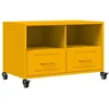 Image de vidaXL Meuble TV jaune moutarde 68x39x43,5 cm acier