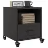 Image de vidaXL Tables de chevet 2 pcs noir 36x39x43,5 cm acier