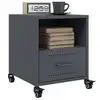 Image de vidaXL Tables de chevet 2 pcs anthracite 36x39x43,5 cm acier