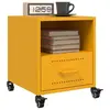 Image de vidaXL Tables de chevet 2 pcs jaune moutarde 36x39x43,5 cm acier