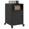 Image de vidaXL Tables de chevet 2 pcs noir 36x39x59 cm acier