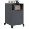Image de vidaXL Tables de chevet 2 pcs anthracite 36x39x59 cm acier