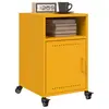 Image de vidaXL Tables de chevet 2 pcs jaune moutarde 36x39x59 cm acier
