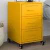 Image de vidaXL Table de chevet jaune moutarde 36x39x59 cm acier