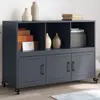 Image de vidaXL Buffet anthracite 100,5x39x72 cm acier