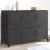 Image de vidaXL Buffet noir 100,5x39x72 cm acier