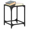 Image de vidaXL Tables basses avec dessus en verre noir 2 pcs 30x30x40 cm acier