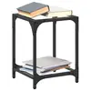 Image de vidaXL Tables basses avec dessus en verre transparent 2 pcs acier