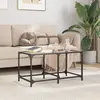 Image de vidaXL Table basse avec dessus en verre transparent 78,5x40x40cm acier