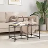 Image de vidaXL Table basse avec dessus en verre noir 78,5x40x40 cm acier