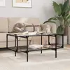 Image de vidaXL Table basse avec dessus en verre transparent 98,5x50x45cm acier